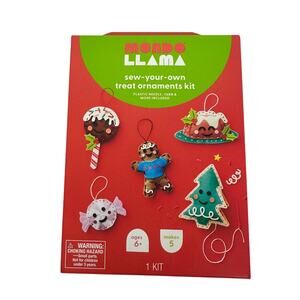 NIB Christmas Craft Character Kit Mondo Llama Sew Your Own Ornament Treats